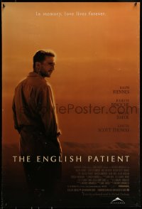 9g324 ENGLISH PATIENT 1sh 1997 Ralph Fiennes, in memory, love lives forever, Best Picture Winner!