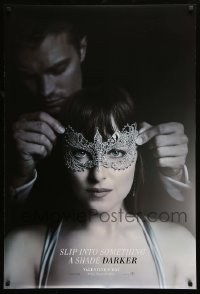 9g351 FIFTY SHADES DARKER teaser DS 1sh 2017 Jamie Dornan, sexiest Dakota Johnson wearing wild mask!