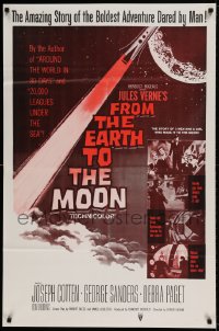 9g373 FROM THE EARTH TO THE MOON 1sh R1960s Jules Verne's boldest adventure dared by man!