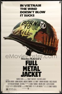 9g376 FULL METAL JACKET 1sh 1987 Stanley Kubrick Vietnam War movie, Philip Castle art!