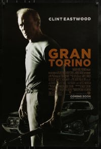 9g405 GRAN TORINO advance DS 1sh 2008 great image of angry Clint Eastwood w/rifle & famous car!