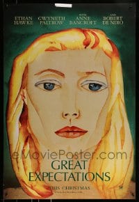 9g408 GREAT EXPECTATIONS style A teaser DS 1sh 1998 close-up artwork of Gwyneth Paltrow, Dickens!