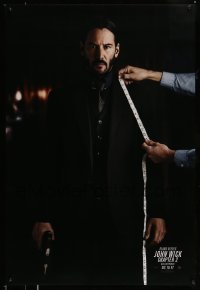 9g512 JOHN WICK CHAPTER 2 teaser DS 1sh 2017 Keanu Reeves in the title role with gun being measured!