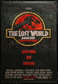 9g521 JURASSIC PARK 2 advance DS 1sh 1997 Steven Spielberg, logo with T-Rex over red background!