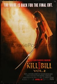 9g530 KILL BILL: VOL. 2 advance DS 1sh 2004 bride Uma Thurman with katana, Quentin Tarantino!