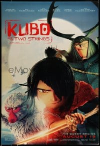 9g538 KUBO & THE TWO STRINGS advance DS 1sh 2016 voices of Mara, Theron, McConaughey, Fiennes, Takei
