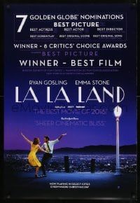 9g545 LA LA LAND teaser DS 1sh 2016 Ryan Gosling, Emma Stone, 7 Golden Globe Nominations!