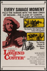 9g559 LEGEND OF CUSTER 1sh 1967 Wayne Maunder leads the cavalry raid against the Indians!