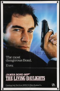 9g020 LIVING DAYLIGHTS teaser 1sh 1987 Timothy Dalton as the most dangerous James Bond ever!