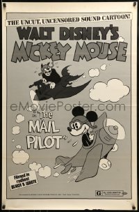 9g606 MAIL PILOT 1sh R1974 Walt Disney, wacky art of pilot Mickey Mouse, uncensored!
