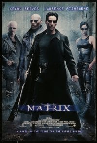 9g618 MATRIX advance DS 1sh 1999 Keanu Reeves, Carrie-Anne Moss, Laurence Fishburne, Wachowskis!