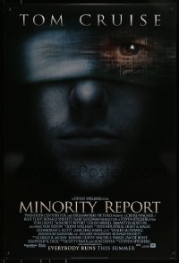 9g635 MINORITY REPORT style A advance DS 1sh 2002 Steven Spielberg, Tom Cruise, Colin Farrell