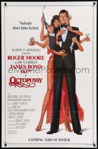 9g013 OCTOPUSSY style B advance 1sh 1983 sexy Maud Adams & Roger Moore as James Bond by Goozee!