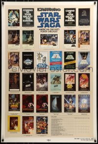 9g066 STAR WARS CHECKLIST 2-sided 1sh 1985 great images of U.S. posters!