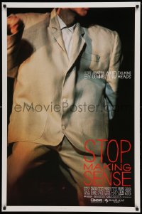 9g875 STOP MAKING SENSE 1sh 1984 Jonathan Demme, Talking Heads, close-up of David Byrne's suit!