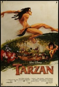 9g900 TARZAN DS 1sh 1999 Walt Disney, Edgar Rice Burroughs, voice of Tony Goldwyn, great artwork!