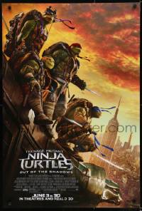 9g901 TEENAGE MUTANT NINJA TURTLES OUT OF THE SHADOWS advance DS 1sh 2016 great image of cityscape!