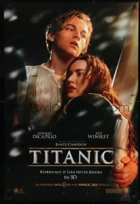 9g914 TITANIC IMAX DS 1sh R2012 Leonardo DiCaprio & Winslet, Cameron, collide with destiny!