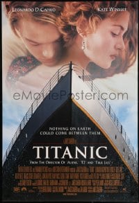 9g915 TITANIC style A revised int'l DS 1sh 1997 Leonardo DiCaprio & Winslet, Cameron, collide with destiny!