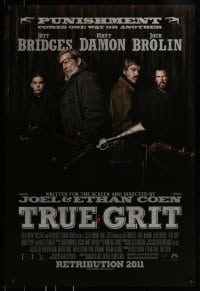 9g933 TRUE GRIT int'l advance DS 1sh 2010 Jeff Bridges, Matt Damon, Hailee Steinfeld & Josh Brolin!
