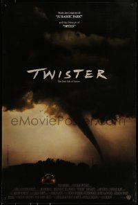 9g942 TWISTER int'l DS 1sh 1996 storm chasers Bill Paxton & Helen Hunt, cool tornado image!