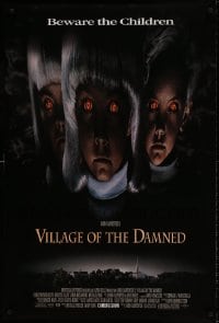 9g955 VILLAGE OF THE DAMNED advance DS 1sh 1995 John Carpenter horror, cool image of creepy kids!