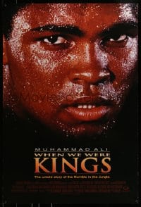 9g973 WHEN WE WERE KINGS DS 1sh 1997 great super close up of heavyweight boxing champ Muhammad Ali!