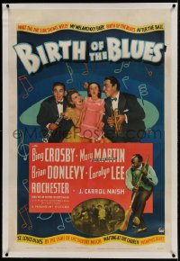 9h015 BIRTH OF THE BLUES linen 1sh 1941 Bing Crosby, Carolyn Lee, Donlevy, Mary Martin, Rochester