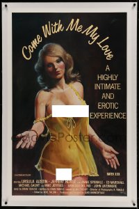 9h038 COME WITH ME MY LOVE linen 1sh 1976 Doris Wishman, intimate and erotic experience, sexy art!