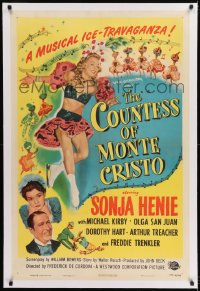 9h039 COUNTESS OF MONTE CRISTO linen 1sh 1948 ice skater Sonja Henie in her last Hollywood film!