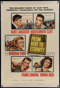 9h061 FROM HERE TO ETERNITY linen 1sh 1953 Burt Lancaster, Deborah Kerr, Frank Sinatra, Reed, Clift