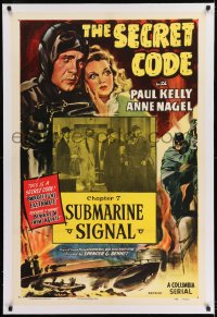 9h159 SECRET CODE linen chapter 7 1sh R1953 greatest WWII spy serial of all time, Submarine Signal!