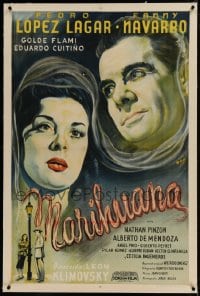 9j188 MARIHUANA linen Argentinean 1950 surgeon's wife becomes hopeless pot addict, Faillace art!