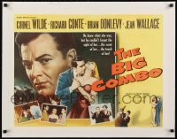 9j111 BIG COMBO linen style B 1/2sh 1955 art of Cornel Wilde & sexy Jean Wallace, classic film noir!