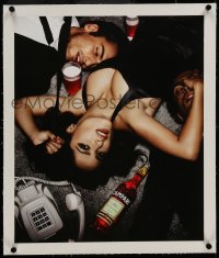 9j099 CAMPARI linen 18x21 advertising poster 2007 sexy Salma Hayek with 2 guys on floor by Testino!