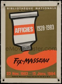 9j075 FIX-MASSEAU linen 16x22 French art exhibition 1983 great art of paint squeezed from tube!