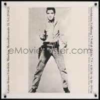 9j073 SATISFAKTION linen 23x23 German museum/art exhibition 1968 Elvis Presley by Andy Warhol!