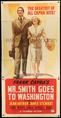 9k085 MR. SMITH GOES TO WASHINGTON 3sh 1939 full art of James Stewart & Jean Arthur, ultra rare!