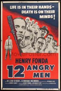 9k008 12 ANGRY MEN 40x60 1957 Sidney Lumet classic, life is in their hands, death is on their minds!