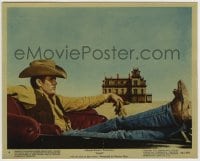9k151 GIANT color 8x10 still #4 1956 classic image of James Dean sitting in car in front of Reata!