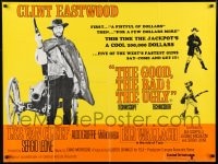 9k166 GOOD, THE BAD & THE UGLY British quad R1970s Clint Eastwood, Lee Van Cleef, Sergio Leone!