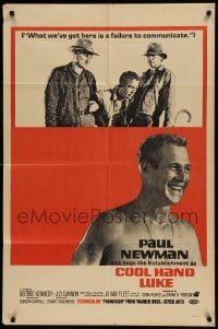 9k089 COOL HAND LUKE military 1sh 1967 Paul Newman, most classic tagline, different & ultra rare!