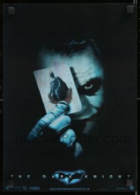9k178 DARK KNIGHT lenticular English 12x17 2008 Ledger as Joker, Bale as Batman, Eckhart as Dent!