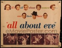 9k055 ALL ABOUT EVE style A 1/2sh 1950 Bette Davis & Anne Baxter classic, Marilyn Monroe shown, rare