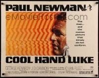 9k057 COOL HAND LUKE 1/2sh 1967 Paul Newman prison escape classic, cool art by James Bama!