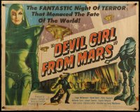 9k025 DEVIL GIRL FROM MARS 1/2sh 1955 Earth menaced by fantastic powers, sexy female alien!