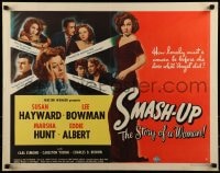 9k061 SMASH-UP style A 1/2sh 1946 Susan Hayward as the sexy alcoholic wife of crooner Lee Bowman!