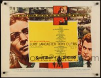 9k064 SWEET SMELL OF SUCCESS style B 1/2sh 1957 Burt Lancaster as Hunsecker, Tony Curtis as Falco!