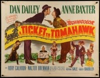 9k065 TICKET TO TOMAHAWK 1/2sh 1950 Dan Dailey & Anne Baxter, Marilyn Monroe pictured!