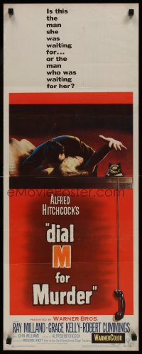 9k037 DIAL M FOR MURDER insert 1954 Alfred Hitchcock, Grace Kelly reaches for phone while attacked!